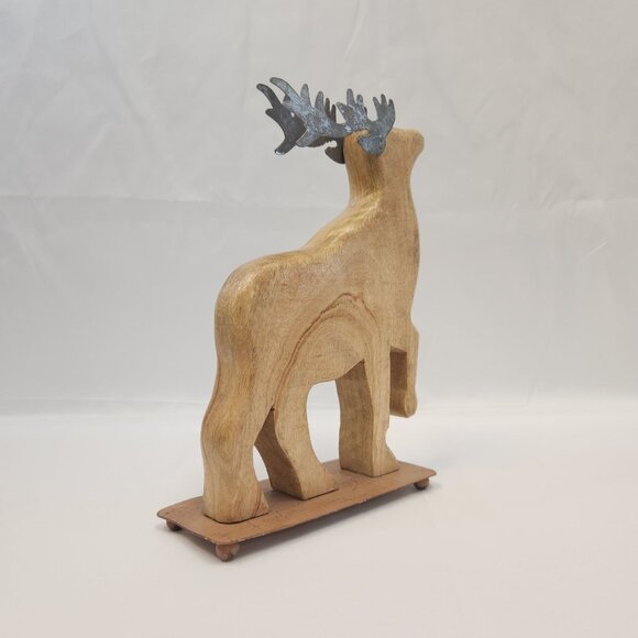 Vintage Mid-Century Wooden Crafted Reindeer Home Christmas Holiday Decor - Picture 7 of 16